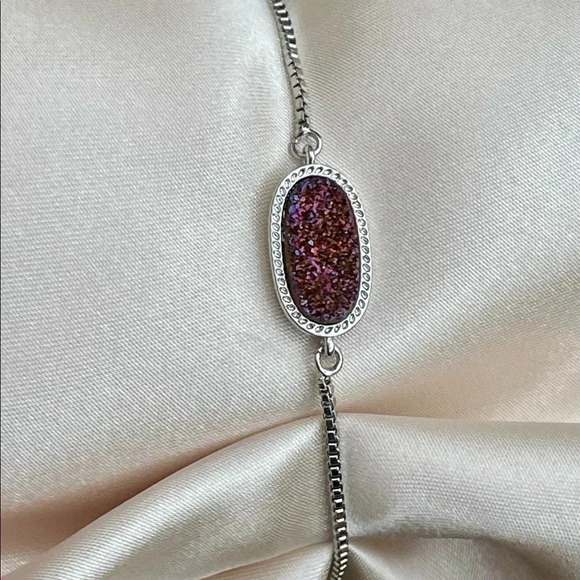 Wine Drusy Bolo Bracelet - Picture 4 of 7